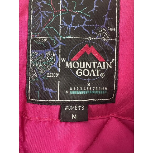 Vintage 90s Mountain Goat Pink Fushia‎ Puffer Ski Jacket Women Size M - Picture 2 of 10